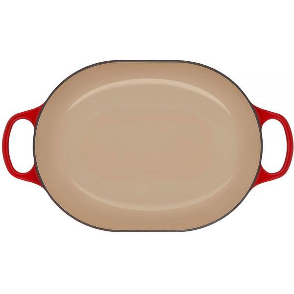 Chảo gang chữ nhật LeCreuset Bratreine 37x29cm Kirsche màu đỏ