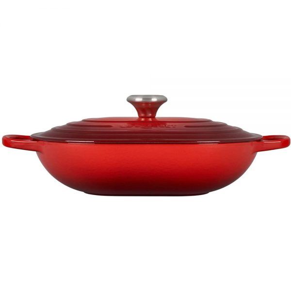 Chảo gang chữ nhật LeCreuset Bratreine 37x29cm Kirsche màu đỏ