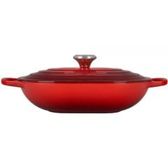 Chảo gang chữ nhật LeCreuset Bratreine 37x29cm Kirsche màu đỏ