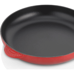 Chảo gang Le Creuset 24cm màu đỏ cán gỗ nội địa Đức