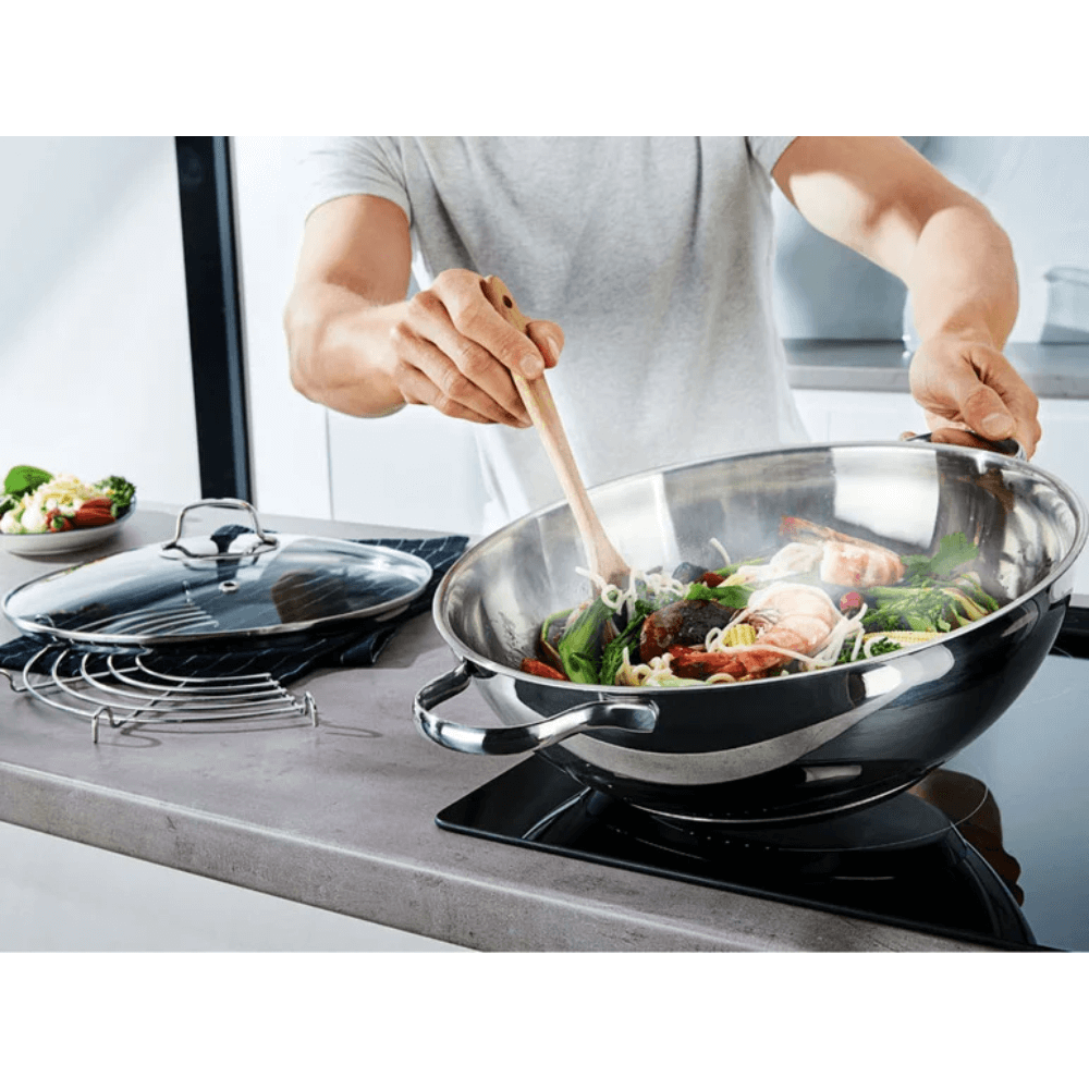 Chảo sâu lòng ERNESTO 32cm kèm vung kính