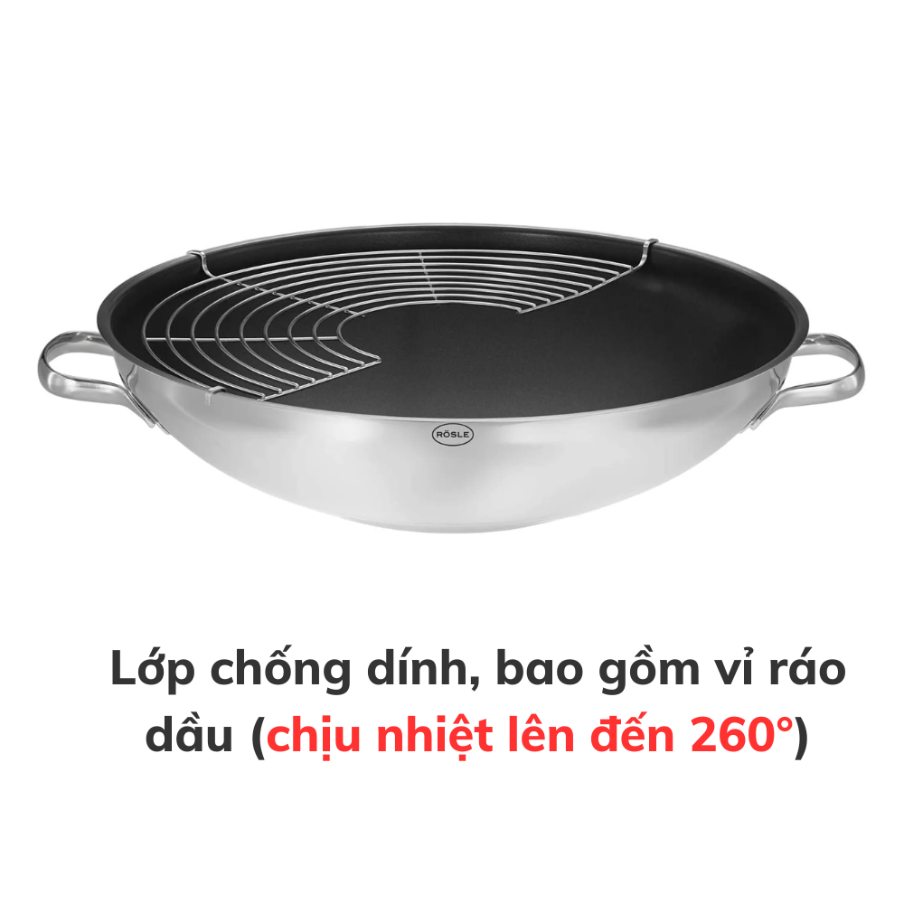 Chảo sâu lòng RÖSLE 36cm nội địa Đức