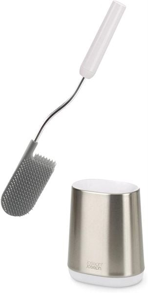 Cọ toilet silicone chống nhỏ giọt Joseph Joseph Flex Lite Steel 70561