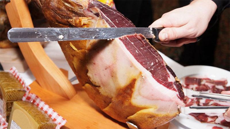 Đùi lợn muối đen Espana jamonero Cuchillo 1kg date 5/2023