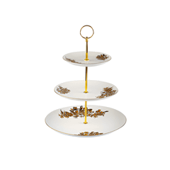 Đĩa bánh 3 tầng Imperial London hoạ tiết hoa cúc vàng nội địa Đức