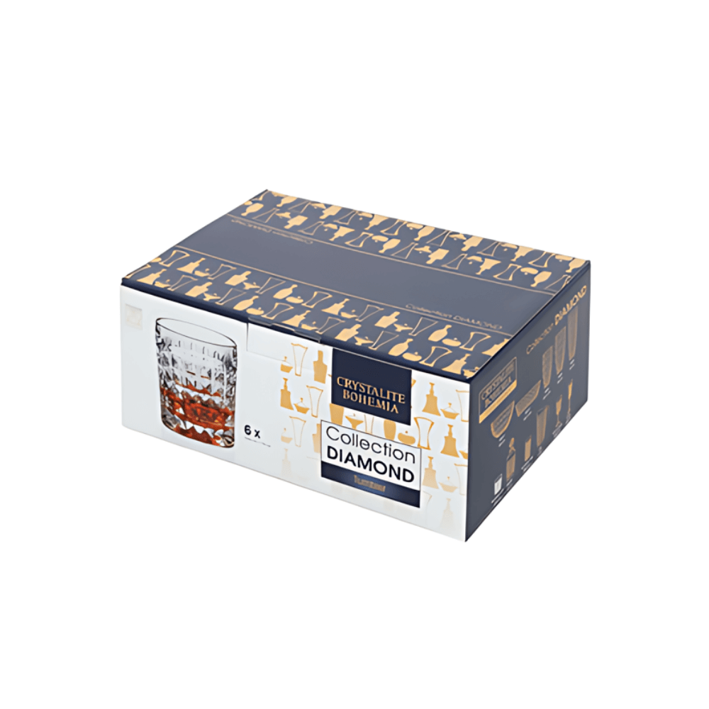 Set 6 cốc kim cương Bohemia Diamond 230ml
