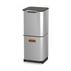 Thùng rác phân loại và khử mùi 3 ngăn Joseph Joseph Totem Compact 40L (Ssteel) 30063
