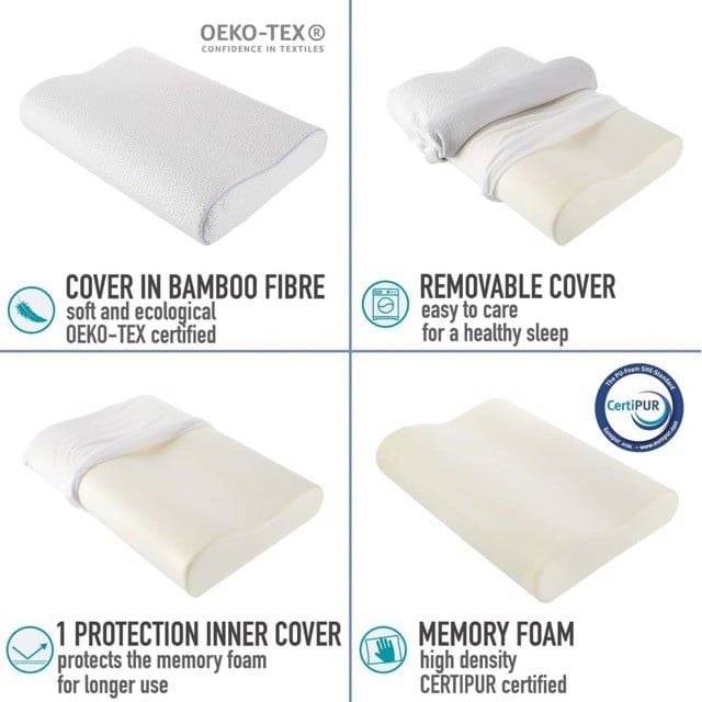 Gối ngủ chống đau vai gáy Dreamzie made in EU