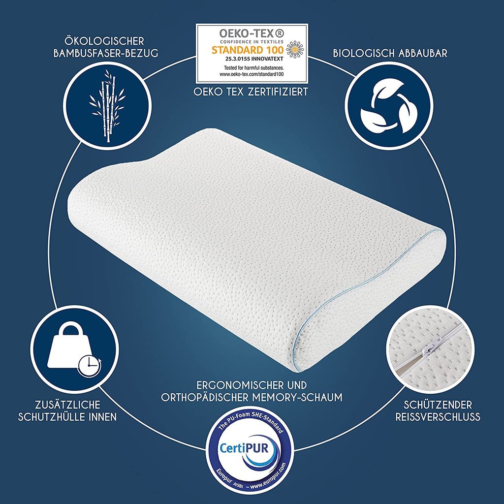 Gối ngủ chống đau vai gáy Dreamzie made in EU