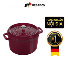 Nồi tròn STAUB Cocotte G-GY 24cm màu đỏ mận