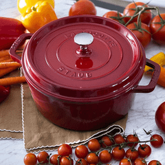 Nồi tròn STAUB Cocotte G-GY 24cm màu đỏ mận