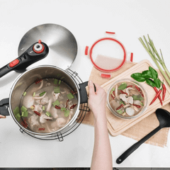 Nồi áp suất TEFAL Secure 5 Neo 6 lit núm vặn đỏ