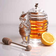 Hũ mật ong pha lê kèm cây khuấy Crystal Bohemia