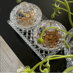 Set hũ đựng đường, bánh kẹo pha lê 3 món BOHEMIA Crystal (1 đĩa + 2 thố)
