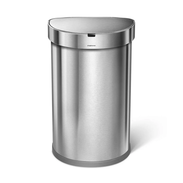 Thùng rác Simplehuman cảm ứng kháng khuẩn 45l inox và set nước hoa, túi rác
