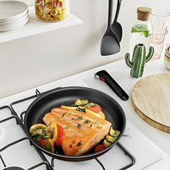 Set 2 chảo chống dính TEFAL 22 + 26cm Ingenio Daily Chef L3989622 cán rời màu đỏ