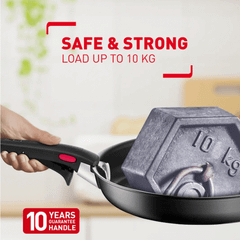 Set 2 chảo chống dính TEFAL 24 + 26cm Ingenio Daily Chef L7619022 cán rời màu đen