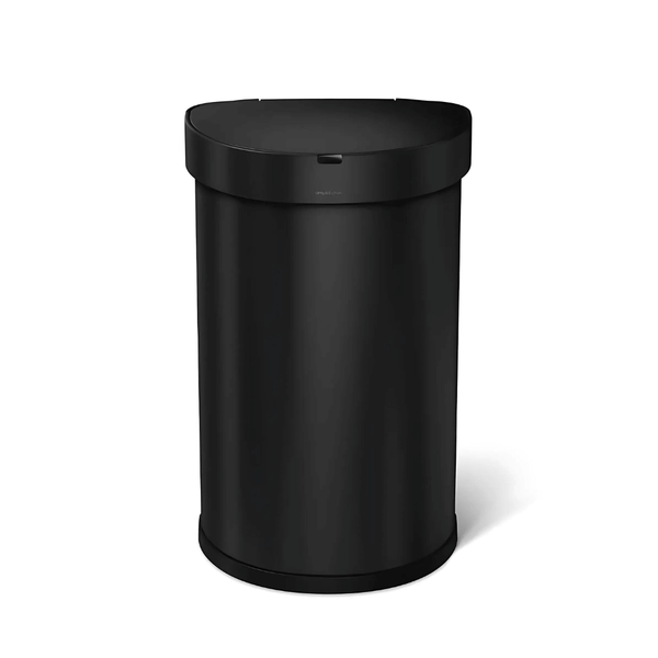 Thùng rác Simplehuman cảm ứng kháng khuẩn 45l màu đen và set nước hoa, túi rác