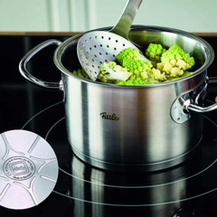 Bộ nồi Fissler Profi set 5 món kèm quánh và chảo 26cm màu đen vung inox made in Germany