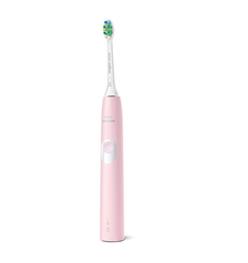 Set 2 bàn chải điện cao cấp Philips Sonicare 4300 HX6800/35 màu hồng và đen kèm hộp đựng du lịch