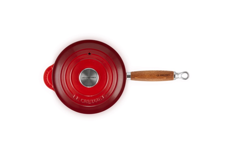 Quánh gang có nắp Le Creuset Holzgriff 18cm màu đỏ