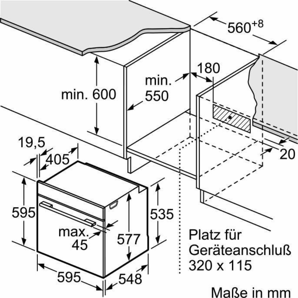 Lò nướng BOSCH HBG675BB1 serie 8 âm tủ