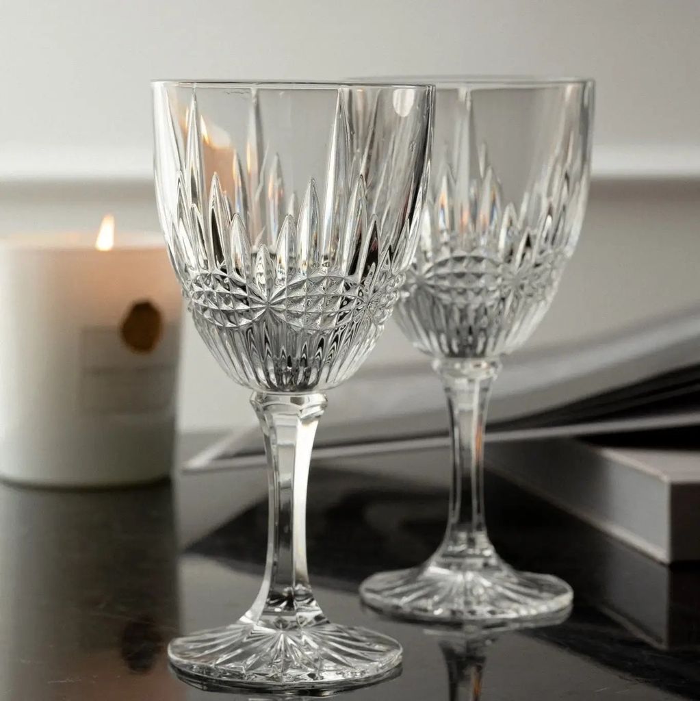 Set 6 Ly vang pha lê Bohemia vibes 380 ml