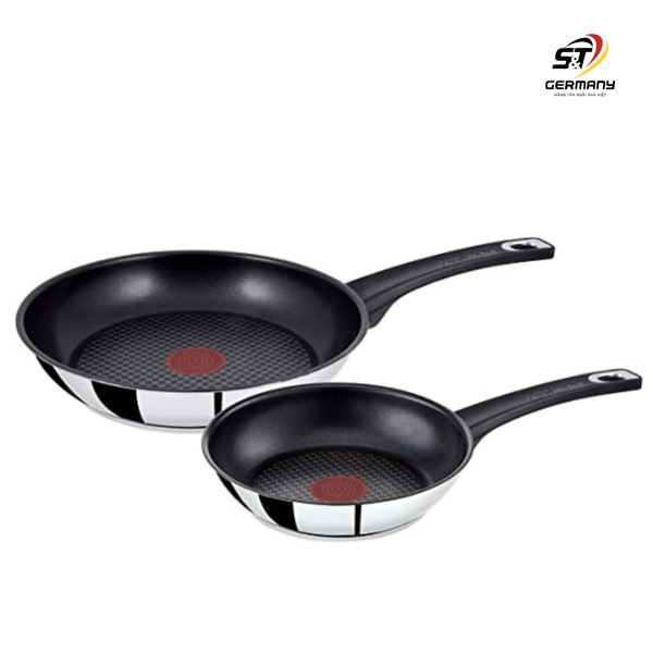 Set 2 chảo chống dính TEFAL Jamie Oliver Titanium 20 + 26cm nội địa Đức