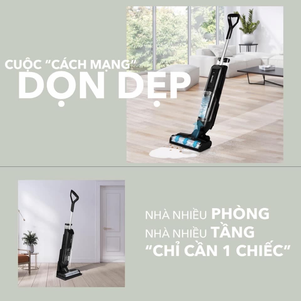 Mamibot Klomo 3 chức năng chính hút bụi, lau sàn, làm sạch và diệt khuẩn