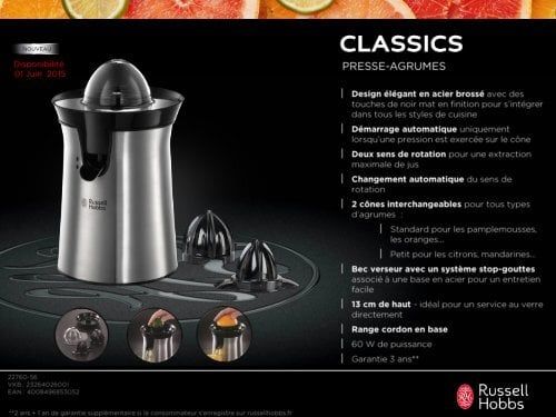 Máy Vắt Cam Russell Hobbs Classics 22760-56