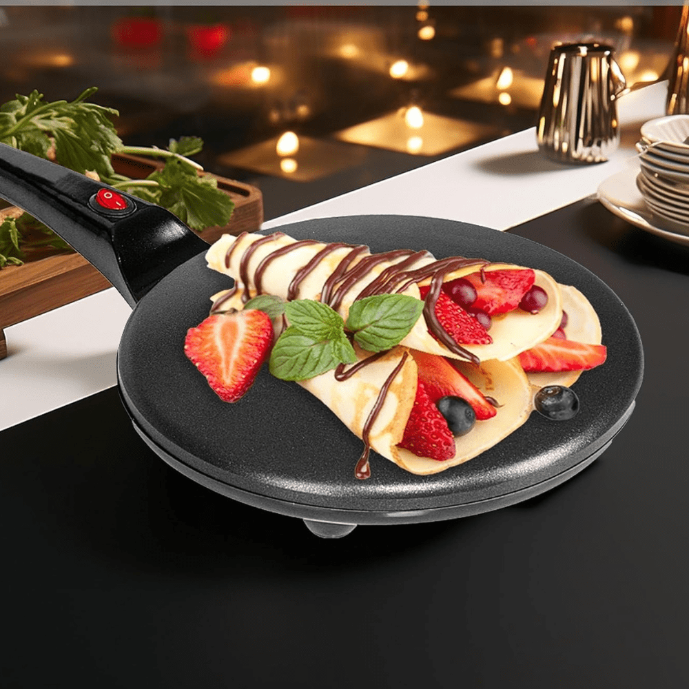 Máy làm bánh crepe ZILAN 20cm 800W màu đen