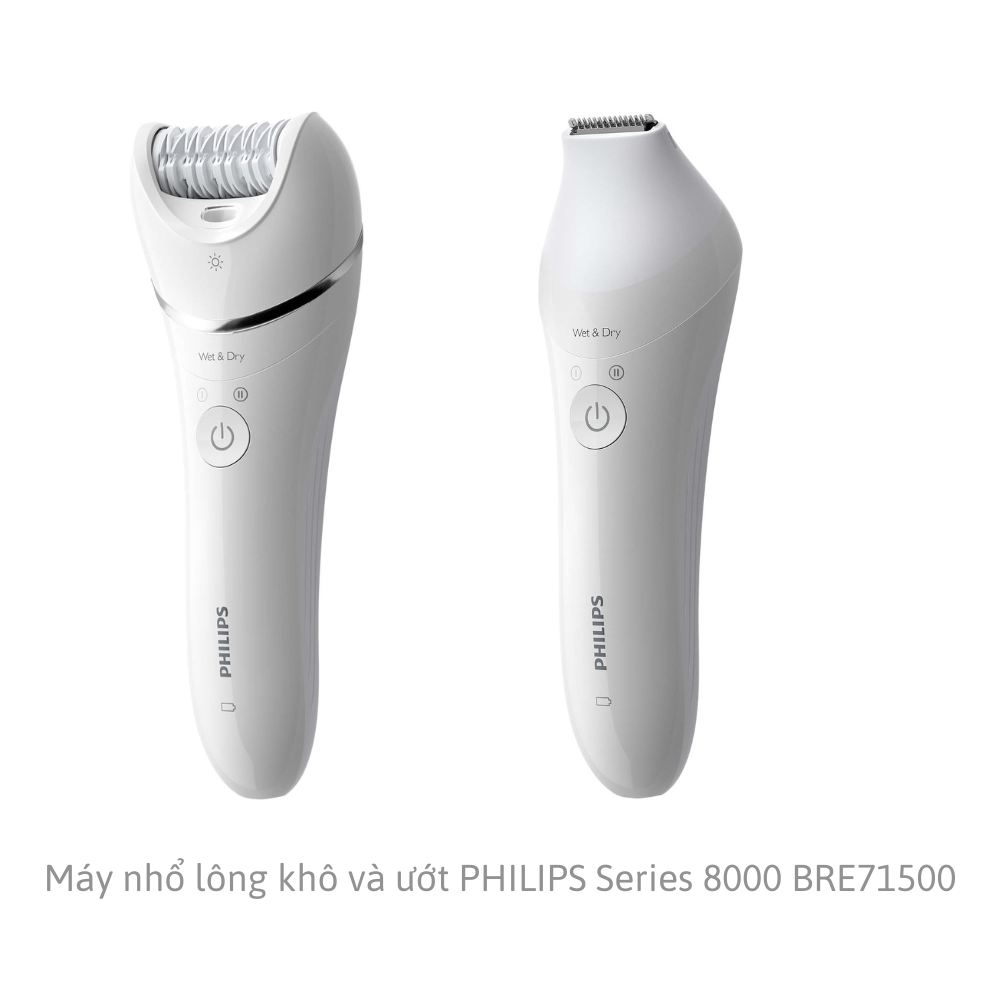 Máy nhổ lông khô và ướt PHILIPS Series 8000 BRE715/00