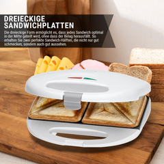 Máy nướng bánh mì sandwich Clatronic ST3477 màu trắng