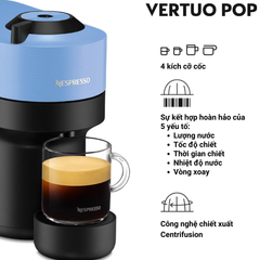 Máy pha cà phê viên nén Nespresso De'Longhi ENV90.A Vertuo màu xanh Blue