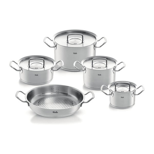 Bộ nồi Fissler Profi 5 món vung thép kèm chảo 2 quai 28cm made in Germany