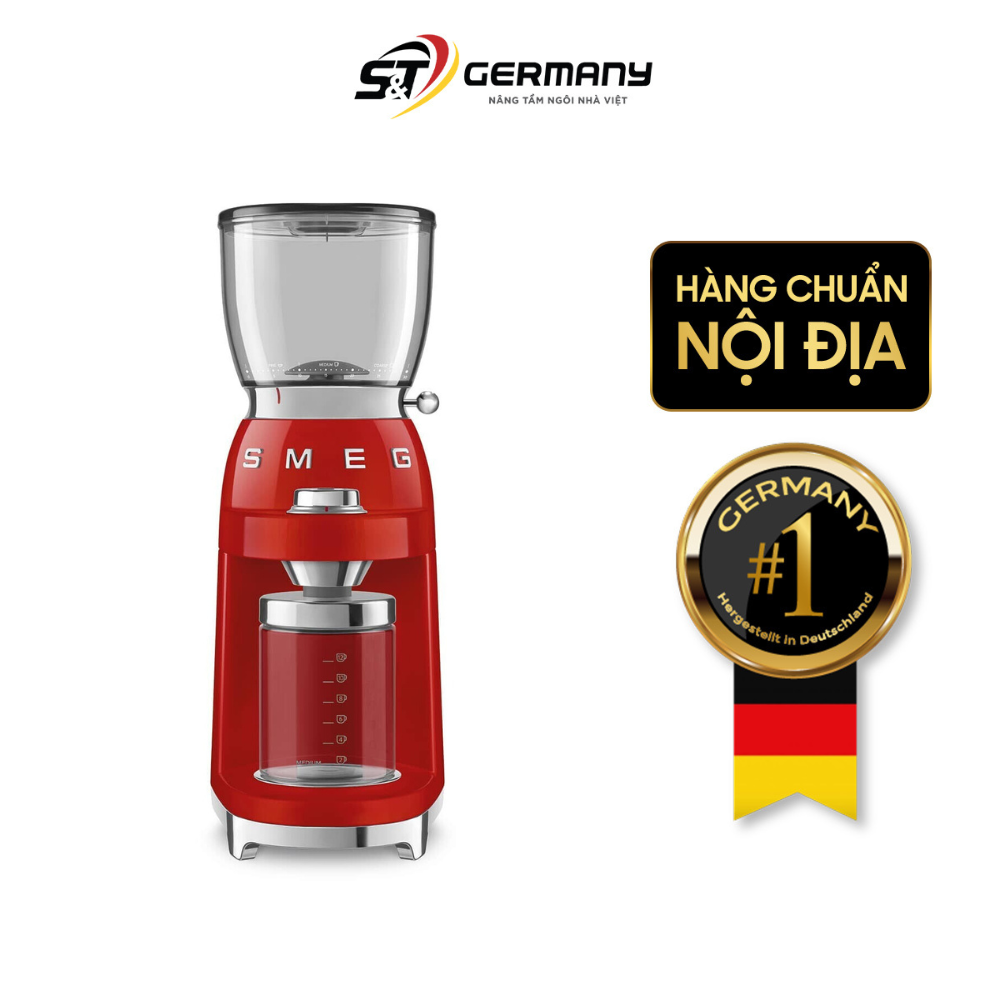 Máy xay hạt cà phê SMEG CGF11RDEU màu đỏ