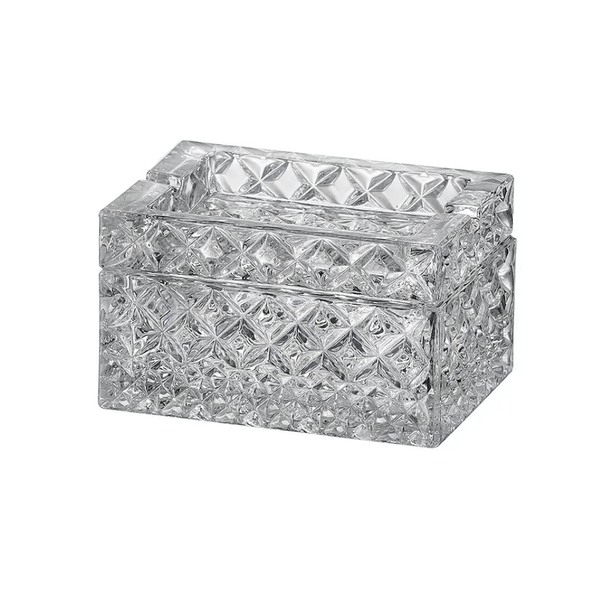 Gạt tàn kèm hộp đựng Cigar pha lê Bohemia Crystal 2 ngăn 12cm