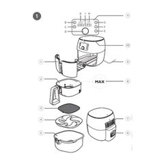 Nồi chiên không dầu Philips HD9650/90 XXL made inTurkey