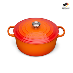 Nồi gang Le Creuset 22cm màu cam nội địa Đức