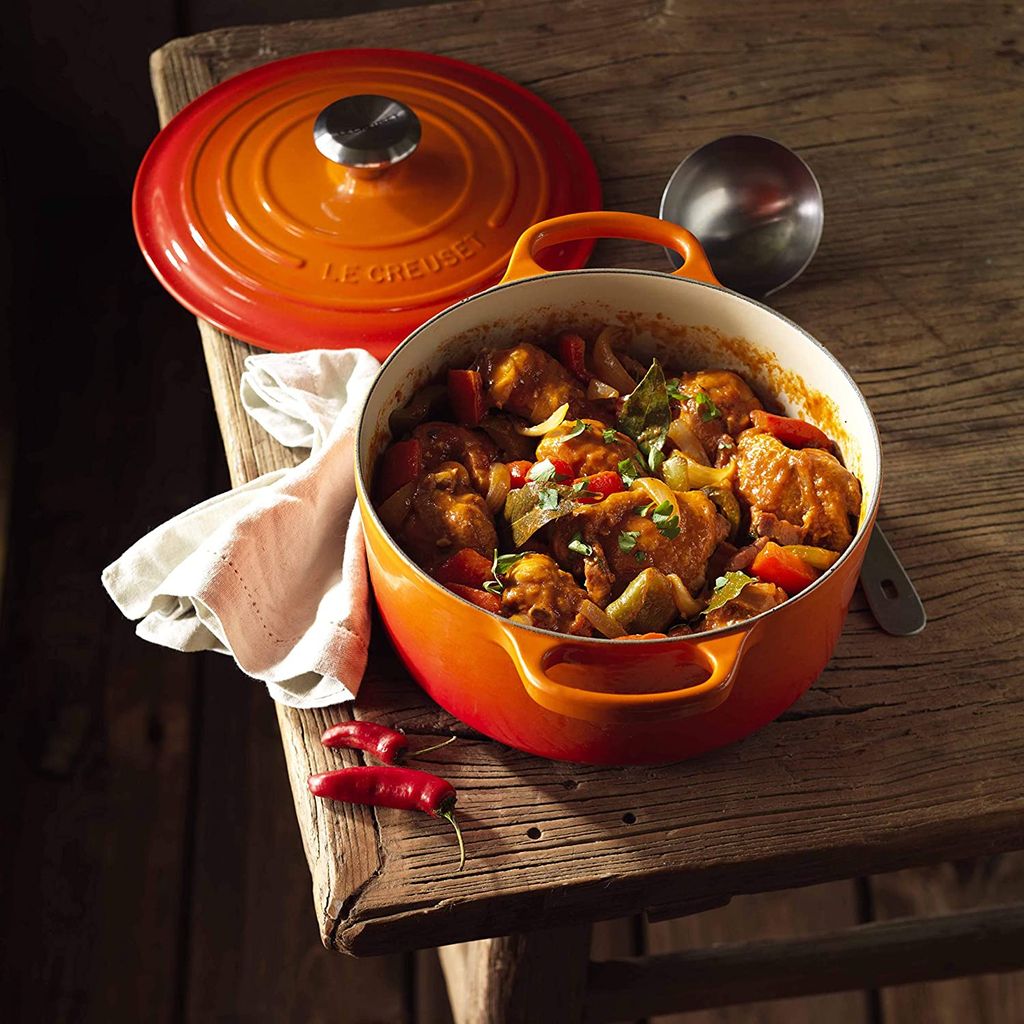 Nồi gang Le Creuset 22cm màu cam nội địa Đức