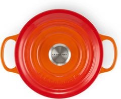 Nồi gang Le Creuset 22cm màu cam nội địa Đức