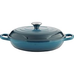 Nồi gang Le Creuset Gourmet Profit 30cm màu xanh deep teal