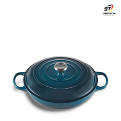 Nồi gang Le Creuset Gourmet Profit 30cm màu xanh deep teal