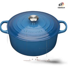 Nồi gang tròn Le Creuset 20cm màu xanh lam deep teal