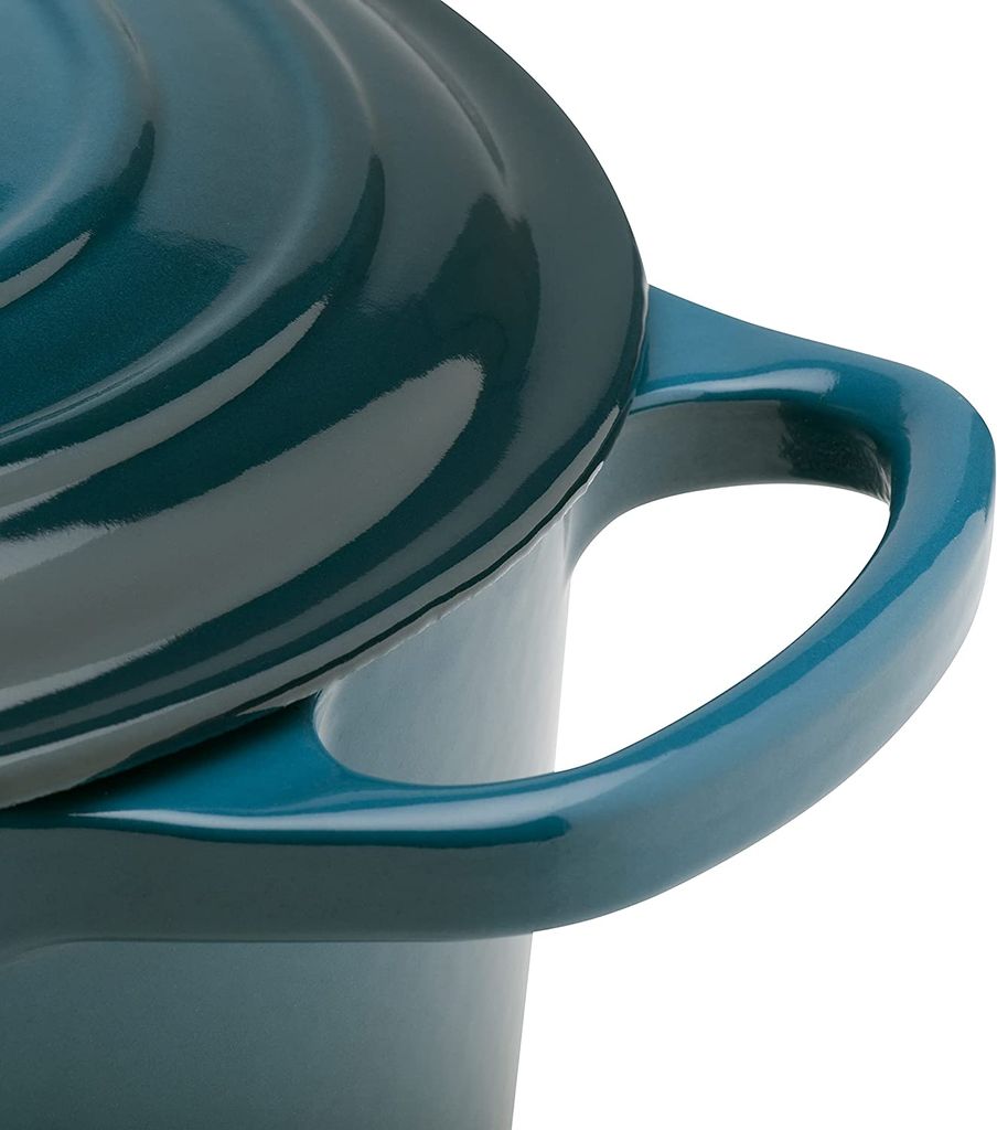 Nồi gang tròn Le Creuset 20cm màu xanh lam deep teal