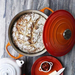 Nồi gang tròn Le Creuset 18cm màu cam nội địa Đức