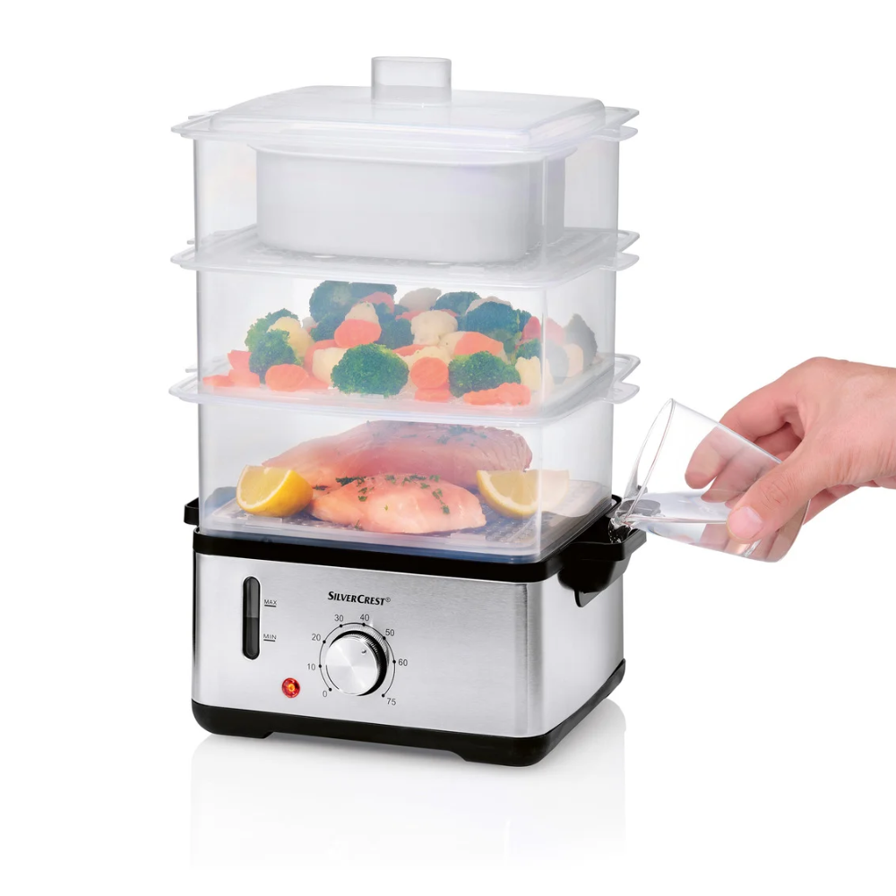 Nồi hấp SILVERCREST SDG 950 D4 màu inox model 2024