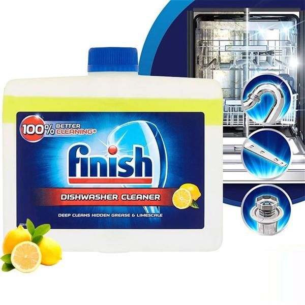 Nước vệ sinh máy rửa bát Finish 250ml hương chanh nội địa Đức