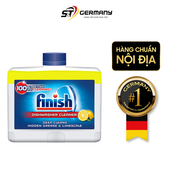 Nước vệ sinh máy rửa bát Finish 250ml hương chanh nội địa Đức