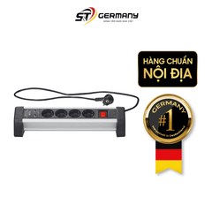 Ổ cắm điện cao cấp SILVERCREST 4 lỗ kèm 2 cổng sạc USB màu đen